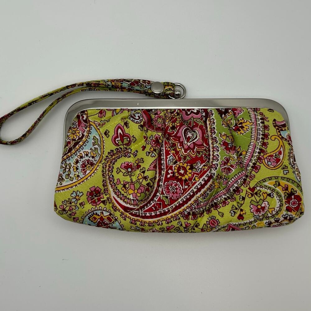 Vera Bradley 100% Silk Paisley Floral Wristlet
